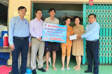 DFC chung tay hỗ trợ gia đình công đoàn viên Nguyễn Thành Thái
